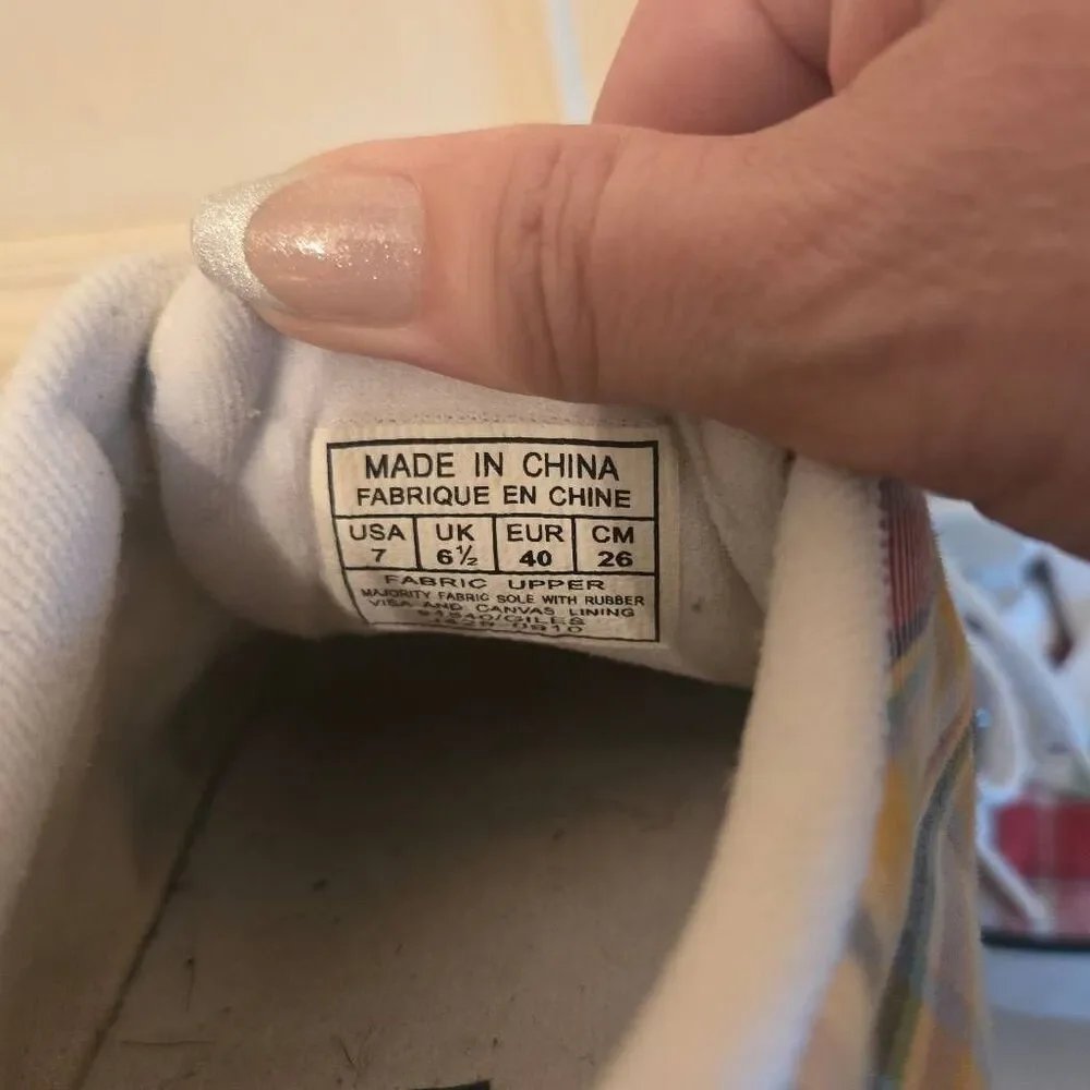Ralph Lauren Polo Madras Plaid Sneaker Boys size 7